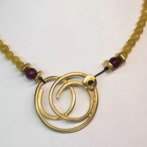 Collar Nudo Mostaza y Grana