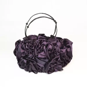 Bolso Joya Flores Seda Morado