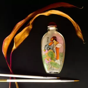 Botella Vidrio Geisa Rojo/Rosa