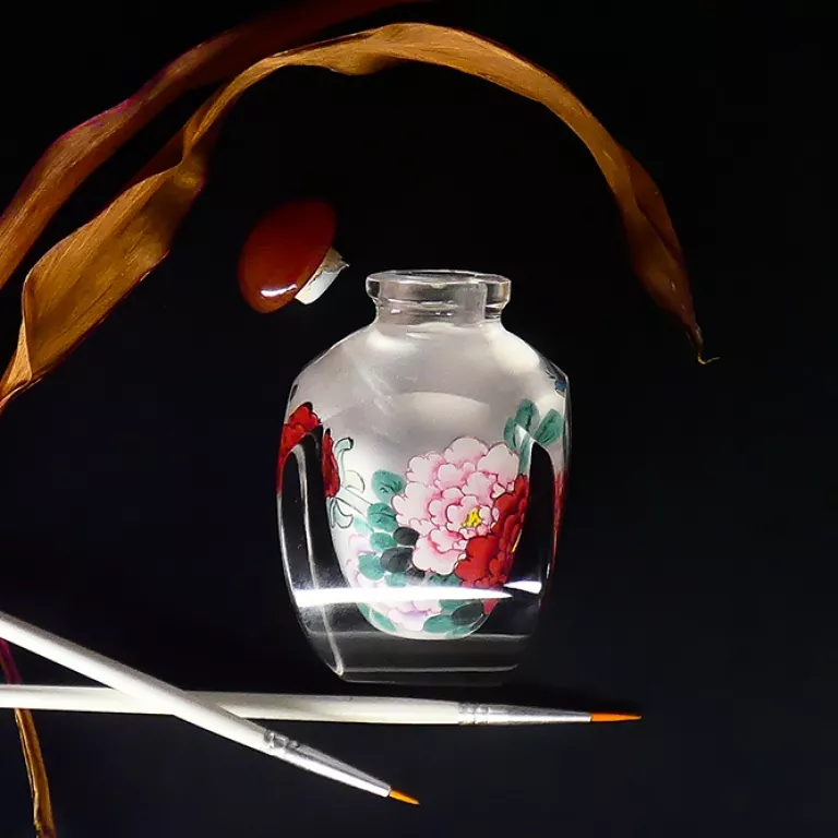 Botella Vidrio Grande Pajaritos