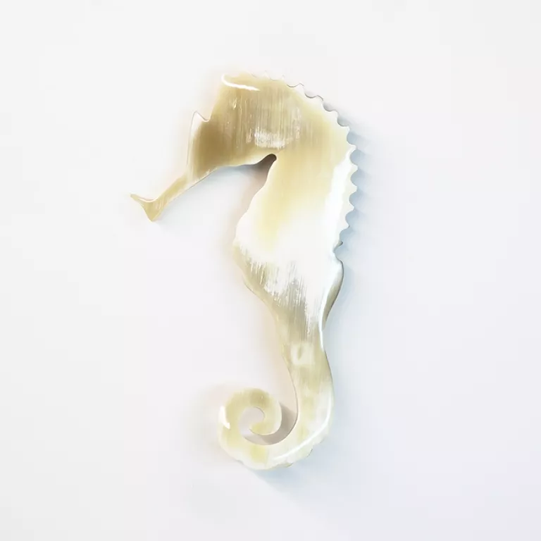 Broche Cuerno Búfalo Caballito Blanco