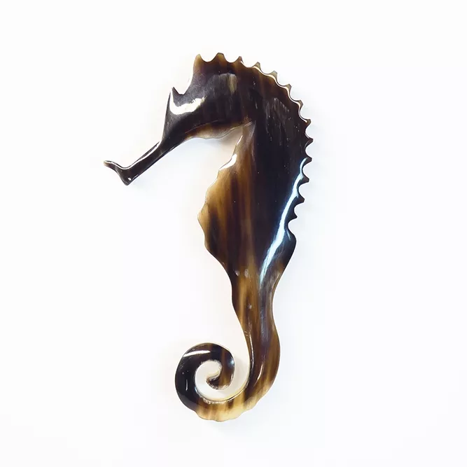 Broche Cuerno Búfalo Caballito Marrón