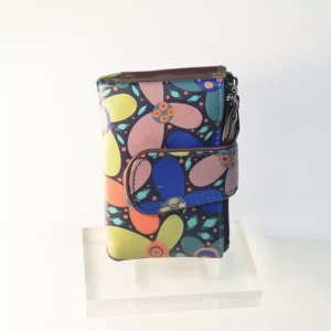 Cartera Mini Flores Negras