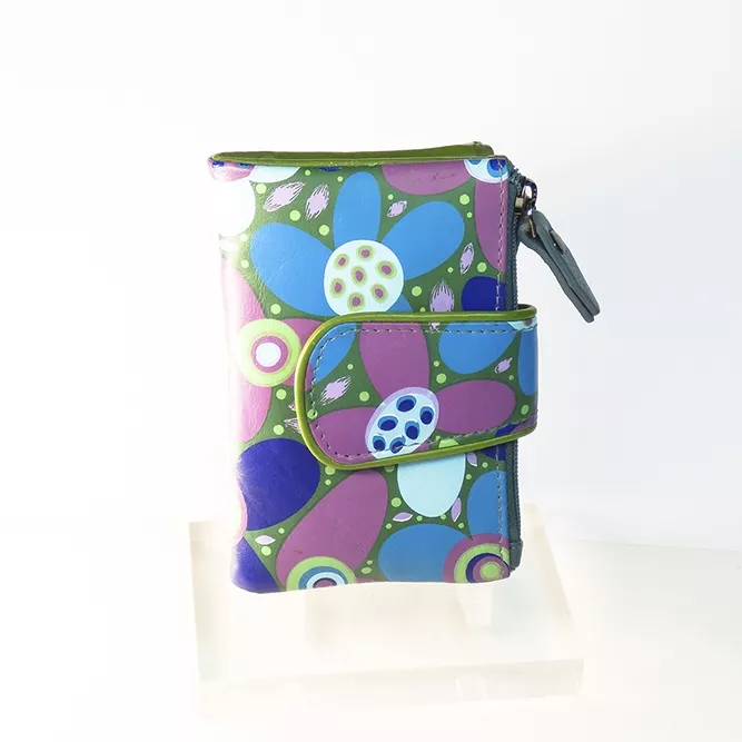 Cartera Mini Flores Verdes