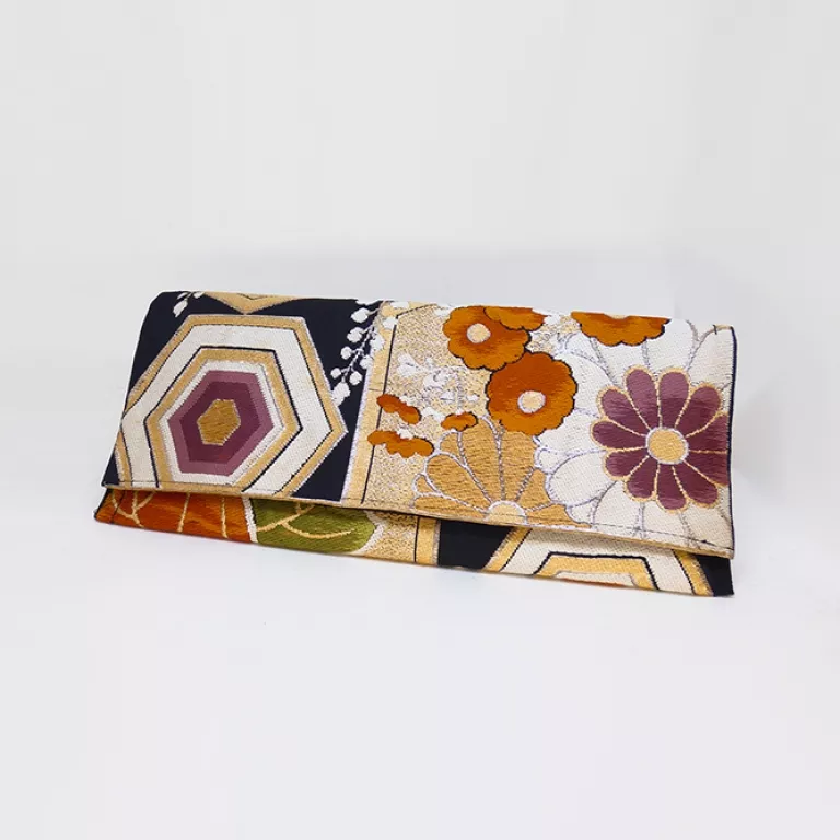 Cartera de Fiesta Bordada Negro y Naranjas