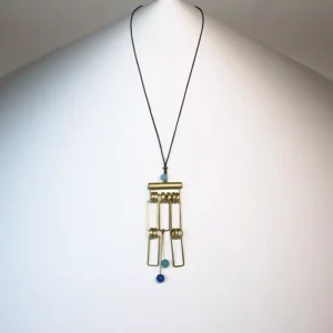 Colgante Ágatas Azul y Aguamarina