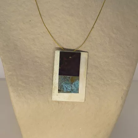 Colgante Cobre Corto 3 Rectángulos