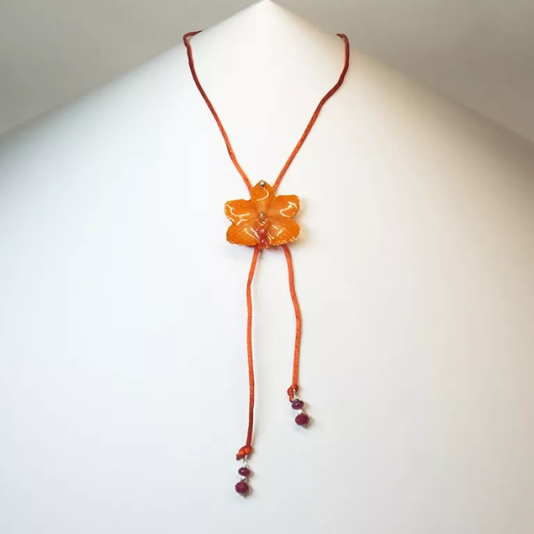 Colgante Orquídea Enana Naranja