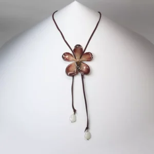 Colgante Orquídea 5 Pétalos Marrón/Rosa