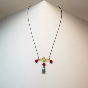 Colgante Pajaritos Lagrima Angelita Rosas Rojas