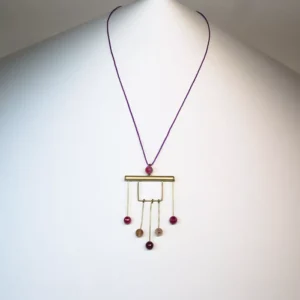 Colgante 6 Ágatas Rosas