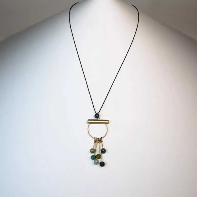 Colgante 7 Ágatas Verdes