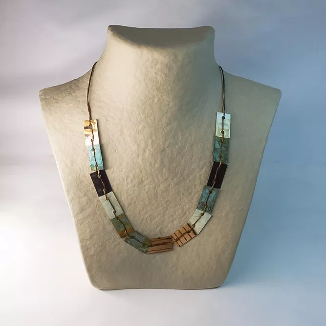 Collar Cobre Rectángulos Pequeños