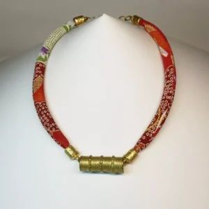 Collar 2 Tramos Rojo Bronce Africano
