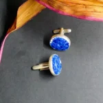 Gemelos Unisex en plata y cerámica Ming