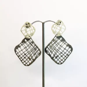 Pendientes Celosía Plata Mix