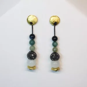 Pendientes Hilo Ágatas y Hematite