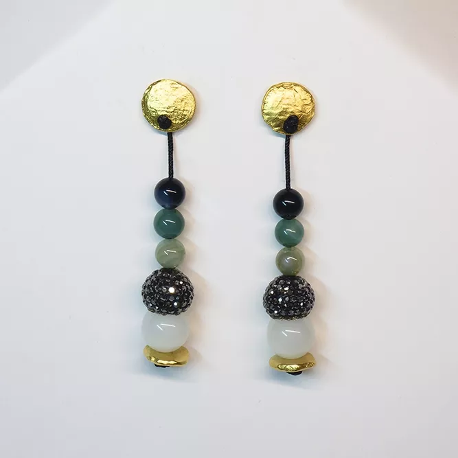 Pendientes Hilo Ágatas y Hematite