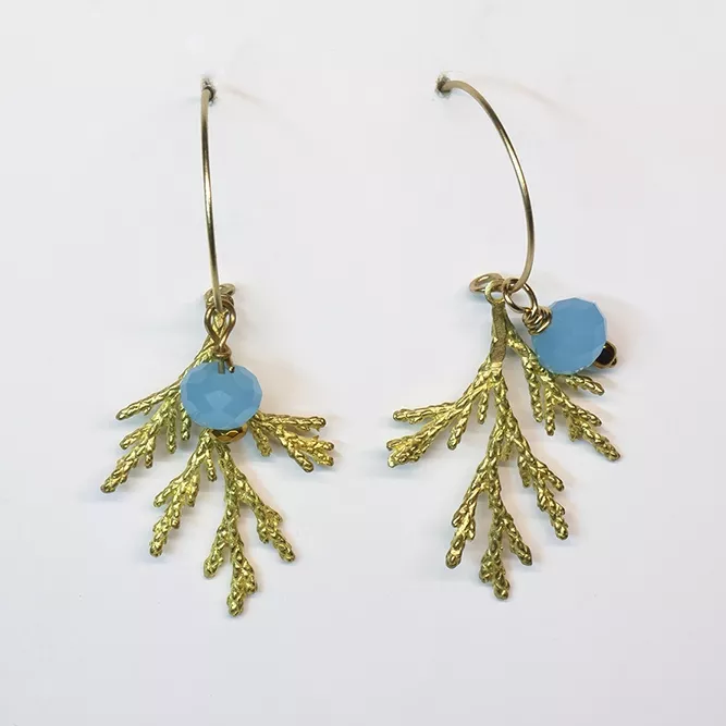 Pendientes Abeto Aguamarina