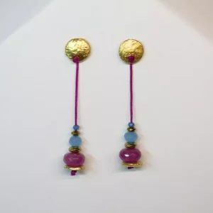 Pendientes Hilo Fucsia Jade
