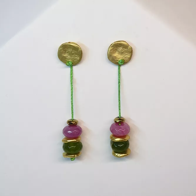 Pendientes Hilo Verde 2 Jades