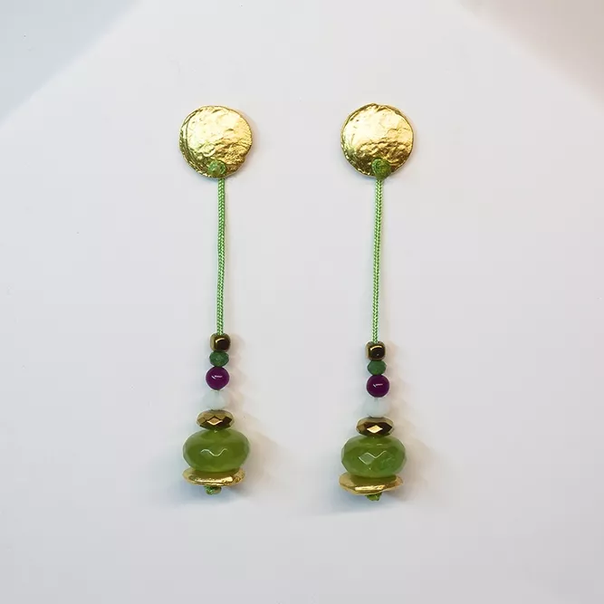 Pendientes Hilo Verde Jade