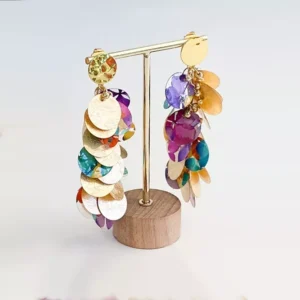 Pendiente Hortensias Naturales Multicolor