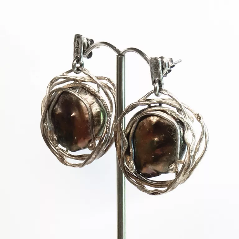 Pendientes Perla Barroca Tornasol