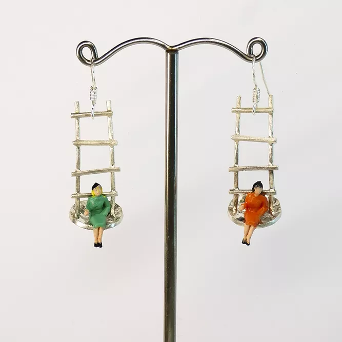 Pendientes Plata Escalera Corta MIniatura