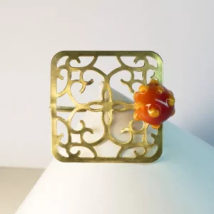 Sujeta-pañuelos Rojo y Naranja