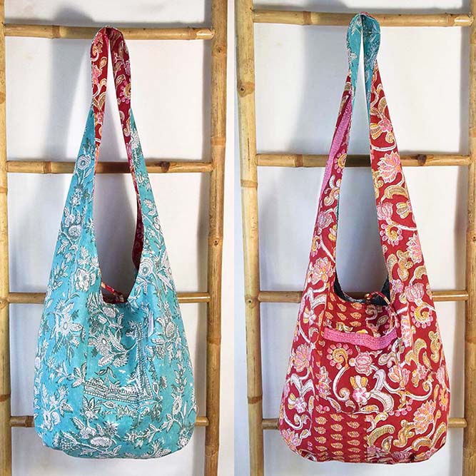 Bolso Reversible Algodón 1 Asa M12