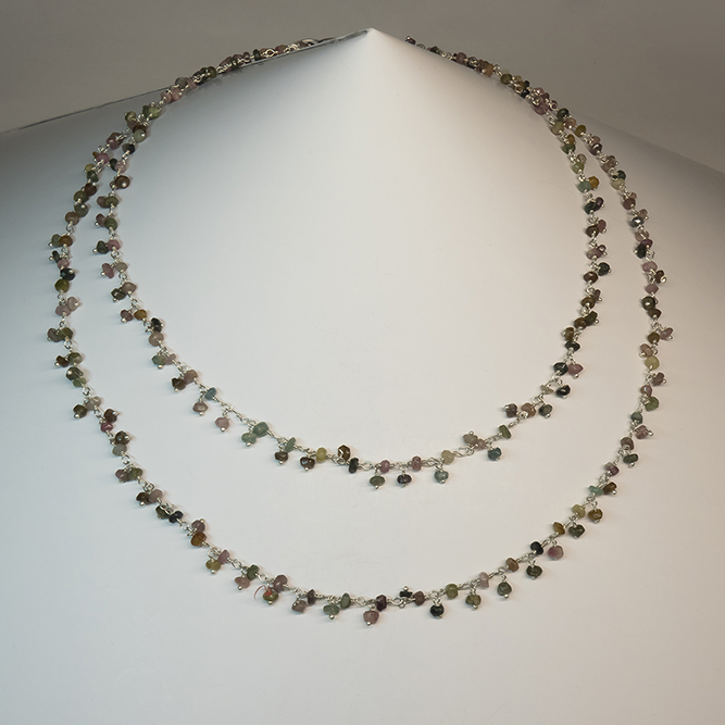 Collar Plata Cadena Turmalina